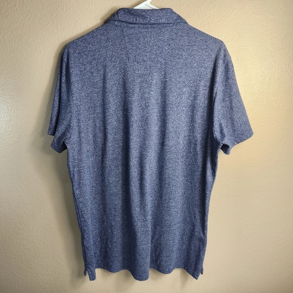 Banana Republic Mens |M| Navy/Gray Heather Quick Dry Performance Polo